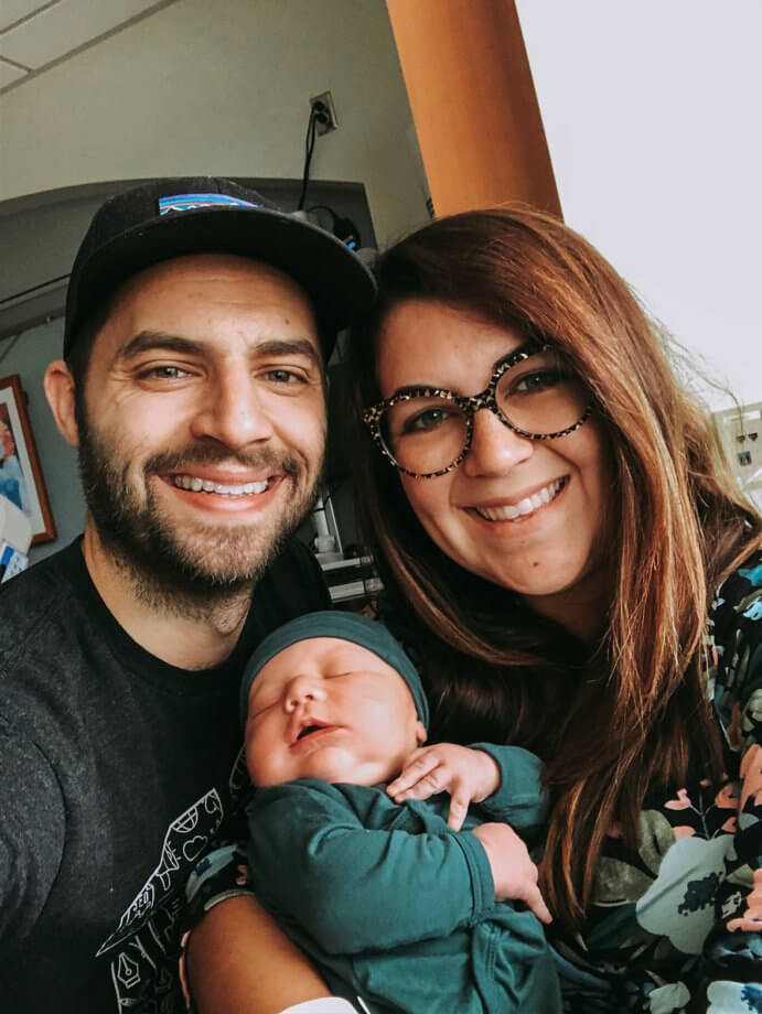 Our first picture with baby Jude!